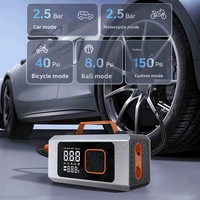 Démarreur de Voiture 4-en-1 en Gros 6000mAh 12V ABS avec Pompe à Air Intégrée 150PSI et Gonfleur de Pneus Numérique LED d'Urgence
