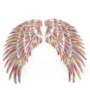 Lớn <span class=keywords><strong>sequin</strong></span> thêu các bản vá lỗi vàng đôi cánh thiên thần SEW-on đính cho quần áo thời trang phụ kiện các bản vá lỗi - Product Image 3