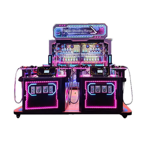Máquina de juego de arcade PK de tiro de precisión, cuatro jugadores, artículos de botella de Metal duraderos simulados que funcionan con monedas, Inglés - Product Image 4