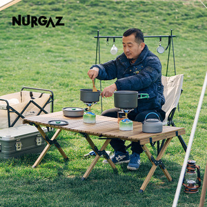 NURGAZ Estufa portátil para exteriores, cabezal de quemador de 120x90mm, estufa de gas ligera a prueba de viento para acampar, para 1-2 personas - Product Image 3