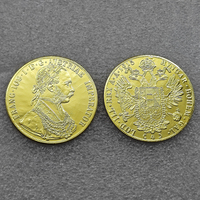 Pièces commémoratives en laiton plaqué or de 4 Ducats d'Autriche de 1915, cadeaux, très belles