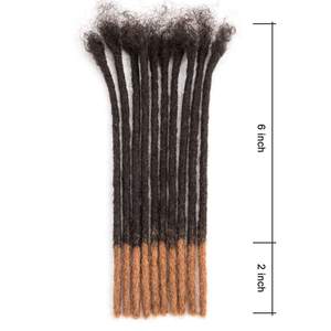 Extension de Locs Dreadlocks Afro Complètes Faites Main en Cheveux Humains Permanents pour Femmes/Hommes, Peut Être Teint, Décoloré, Frisé - Product Image 4