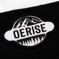 Bonnet d'hiver tricoté personnalisé avec pompon, rouge, blanc, noir, bonnet de ski à revers avec patch brodé OEM ODM
