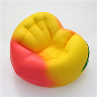 Vente en gros de jouets anti-stress géants de haute qualité, 25 cm, en mousse PU à rebond lent, Squishy Pêche
