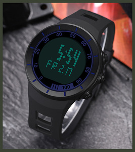 Montre homme <span class=keywords><strong>SANDA</strong></span> 9001, grand cadran rond, montre numérique LED de luxe, montres électroniques à bracelet, montres à double affichage - Product Image 6