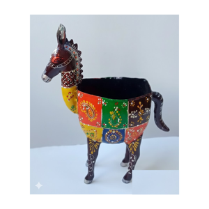 Pot de fleurs décoratif en forme de cheval pour fleurs d'intérieur et d'extérieur et plantes succulentes, idéal pour la maison, le jardin, le balcon et les cadeaux - Product Image 1