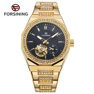 Hot Selling for Men's Stainless Steel <b>Mechanical</b> Automatic Analog Glass Dial Waterproof Luxury <b>Watch</b> Date Display 3BAR - Product Image 1