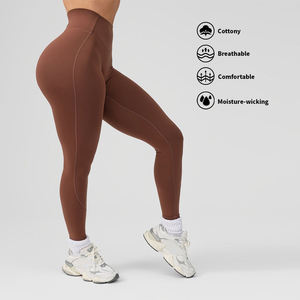 Custom High Waisted V Shaped Compression De Fitness Booty Pants Women's Butt Lifting Yoga <b>Leggings</b> - Product Image 4