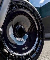 Jantes forgées de luxe polies et brossées noires compatibles avec Mercedes-Benz Classe G Range Rover L405 Vogue Defender BMW Bentley