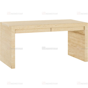Newstar thời trang hiện đại màu be travertine ông chủ bảng văn phòng Đá Cẩm Thạch Bàn Ông Chủ CEO văn phòng điều hành bàn cho phòng học - Product Image 4