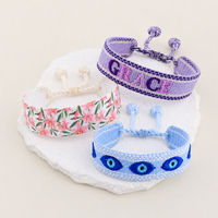 Nouveaux modèles de bracelets tissés en gros d'usine, accessoires bohèmes, bracelets à perles ajustables pour événements unisexes