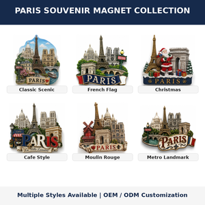 Imán de Resina 3D Personalizado de París, Recuerdo de <span class=keywords><strong>la</strong></span> Torre Eiffel, Imán para Refrigerador, Regalo Turístico al por Mayor - Product Image 3