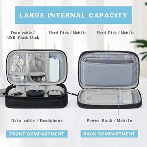 Organizador de Cables Portátil, Bolsa de Almacenamiento Impermeable para Banco de Energía, Estuche para Cables Digitales, Estuche para Auriculares de Tela Oxford - Product Image 6