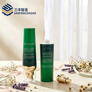Tube souple personnalisé vert foncé en PE avec bouchon à vis incliné électroplaqué de 25 mm de diamètre pour crème hydratante éclatante - Product Image 1
