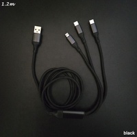 Logotipo personalizado Nuevos teléfonos celulares múltiples Datos de carga rápida 8 pines Micro USB Tipo C 3 en 1 Cables