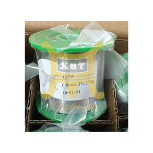 Fils à souder XHT Factory haute pureté 0,8 mm 1,0 mm avec âme en colophane, fil à souder à faible <span class=keywords><strong>point</strong></span> de fusion 200 g - Product Image 4