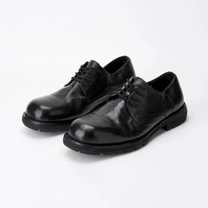 Zapatos Oxford de Cuero Negro con Punta Redonda, Cordones y Suela de Goma, Calzado Casual para Hombre para Todas las Temporadas - Product Image 5