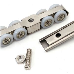 Rodamiento Silencioso para Puerta Corredera, Polea de Acero Inoxidable con Eje de 10 mm, Capacidad de Carga de 50 kg, Rodillo para Puerta de Madera, Riel Colgante con Amortiguador - Product Image 1