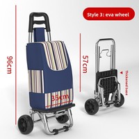 Chariot de courses pliable portable en fer rouge, petit chariot domestique pour monter les escaliers, pour fauteuil roulant, à pousser à la main