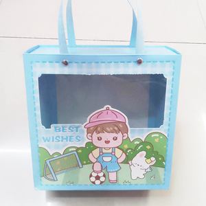 Nouvelle journée des enfants pleine lune vin fenêtre ouverte demi-main bébé cadeau de <span class=keywords><strong>naissance</strong></span> bonbons anniversaire enfants Banquet cadeau boîte ruban - Product Image 5