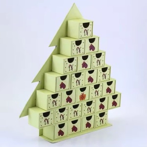 Customized cardboard 25 drawer gift packaging box, Christmas tree shaped Christmas <b>calendar</b> box, customizable - Product Image 2