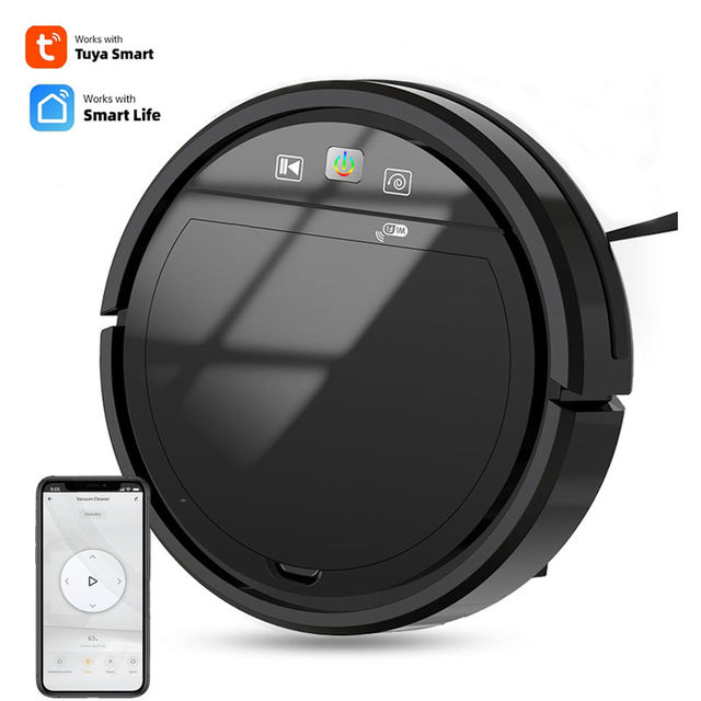 Automatic Intelligent WIFI Robot Vacuum Cleaner New Design Strong 2500Pa Suction 350ML Dust Box for Household Home