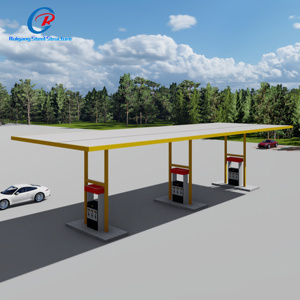 Stazione di Servizio in Struttura d'Acciaio di Alta Qualità Completa di Tettoia, Pompe e Segnaletica per <span class=keywords><strong>un</strong></span> Look Professionale e Moderno - Product Image 5