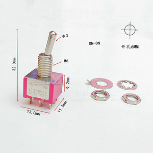สวิตช์แบบกด Mts 202 6 ขา Dpdt เปิด-ปิด 5a 250vac 16 มม. ขั้วต่อแบบสกรู พลาสติก - Product Image 4