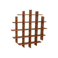 Étagère murale en teck 120 cm de hauteur x 15 cm de profondeur x 120 cm de largeur