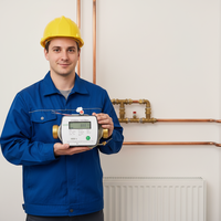 Compteur de chaleur ultrasonique DN20 MAINONE avec nouveau design IP68, M-BUS, compteur de refroidissement BTU, certifié CE/MID/CPA/ISO, prend en charge l'OEM