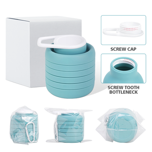 Bouteille d'eau <span class=keywords><strong>pliable</strong></span> en silicone personnalisée avec logo, pour le <span class=keywords><strong>sport</strong></span>, les voyages et le cyclisme - Product Image 3