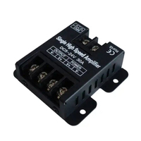 Amplificateur PWM compact noir 30A 24V DC pour LED monochromes, booster de puissance 12V 5V à tension constante sans signal