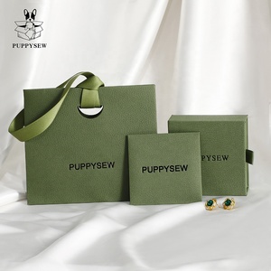 PUPPYSEW Sac en papier pour bijoux avec boîte à bijoux coulissante et chiffon de nettoyage pour bagues, boucles d'oreilles, colliers – Emballage de luxe - Product Image 2