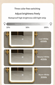 Miroir intelligent rotatif rectangulaire anti-buée à <span class=keywords><strong>suspension</strong></span> métallique, miroir tactile intelligent suspendu pour la maison, l'hôtel, la <span class=keywords><strong>salle</strong></span> <span class=keywords><strong>de</strong></span> <span class=keywords><strong>bain</strong></span> - Product Image 5