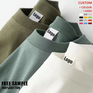 T-shirt unisexe uni 230gsm de haute qualité T-shirt imprimé de <span class=keywords><strong>logo</strong></span> personnalisé 100% coton T-shirt personnalisé pour les hommes - Product Image 2