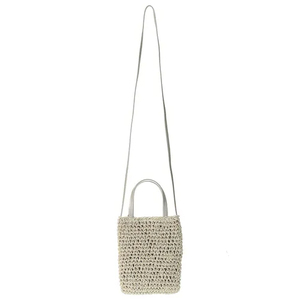 Person's Embroidered Straw Crossbody Bag Mini Woven Tote with Top Handle & Detachable Strap, Casual Summer Shoulder <b>Purse</b> - Product Image 4