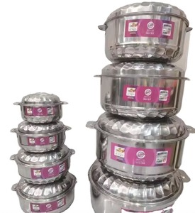 8pcs Scalloped Design Food Warmer Set 1L-20L Stainless Steel Thermal <strong>Container</strong> for Commercial Catering - Product Image 2