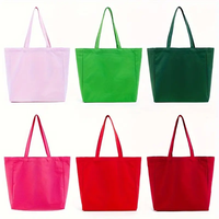 Sac fourre-tout pliable en toile personnalisé de qualité supérieure, avec poignée longue, motif dessin animé, sacs de courses personnalisés multiples pour la vente en gros