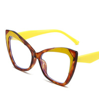Chine Vente en gros Monture de lunettes optiques Lunettes carrées de haute qualité Montures de lunettes Tr90 surdimensionnées Oeil de chat