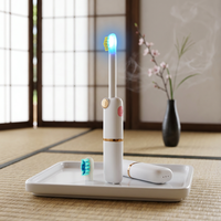 Brosse à dents électrique sonique pliable de voyage avec accélérateur de blanchiment LED bleu, nouveau design 2026, étanche IPX5