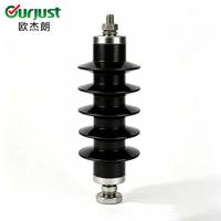 Parafoudre sans interstice en caoutchouc silicone à oxyde de zinc Ourjust 10 kV HY5WS-17/50 pour ligne électrique aérienne