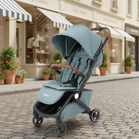 Poussette bébé pliable à une main Abon BS6020, best-seller, légère, en alliage d'aluminium, système de voyage en tissu, 22 kg