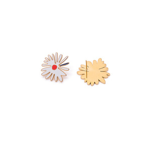 Collection de boucles d'oreilles JOYFFO en acier inoxydable avec coquille <span class=keywords><strong>blanche</strong></span>, plaquées or, motifs papillon, trèfle, fleur, nœud et géométriques - Product Image 2