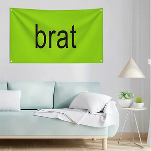 Забавный декоративный флаг Brat, юмористический настенный баннер для бара, клуба, вечеринок и декора стен в мужской комнате, 3x5 футов - Product Image 2