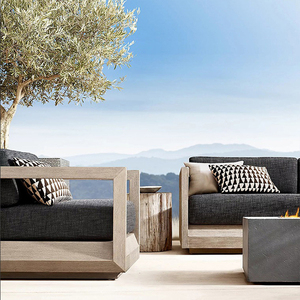 Conjunto de sofá exterior de teca moderno personalizado de gama alta, fabricante de muebles de jardín de madera para patio - Product Image 2