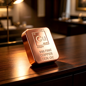 Plaque en cuivre 10 oz 999 pur, rectangulaire, gaufrée, design moderne, polie, objet de collection artistique - Product Image 3