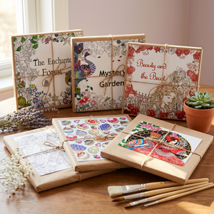 Ensemble de livres de <span class=keywords><strong>coloriage</strong></span> pour adultes de qualité supérieure, thème fantaisie et contes de fées, pages en papier pour soulager le stress et stimuler la créativité, couverture souple - Product Image 2