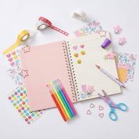 Paket 2 Buah Jurnal & Buku Tempel Plastik Mega Kustom untuk Remaja Putri Usia 8-14 Tahun Set Kerajinan Seni Kreatif-Hadiah Hari Ibu