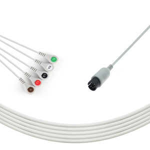 Câble ECG médical 5 brins compatible avec Spacelabs 90602A/90408, connexion directe, certifié ISO pour usage hospitalier - Product Image 6