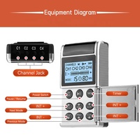 Appareil de massage complet à 4 canaux avec 15 modes Batterie rechargeable de type C Produits de massage thérapeutique à usage domestique